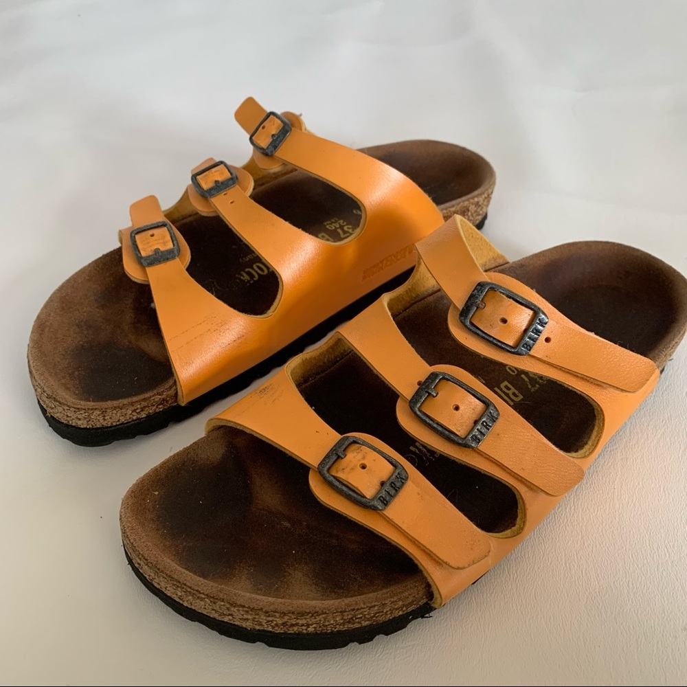 Birkenstock Florida Orange 3 Strap Sandal EU 37